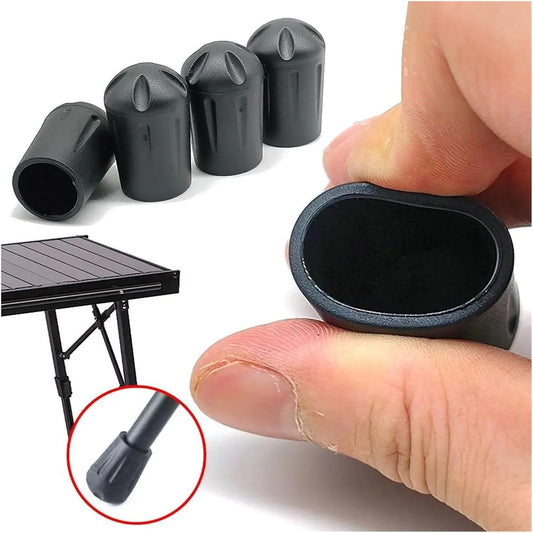 18mm Silicone Chair Leg Caps - 4 Pack Black Floor Protectors Scratch Resistant Furniture Pads