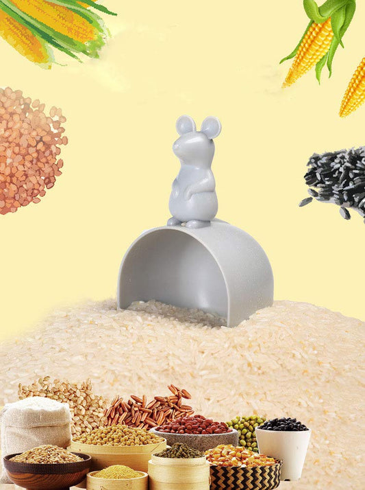 Cartoon Mouse Grey Rice Paddle - Kitchen Tool for Grains