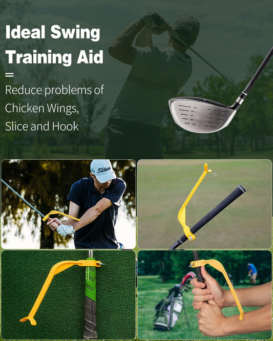 Golf Wrist Trainer Yellow 1 Pack Swing Correction Tool for Beginners Arm Elbow Position Training Accessory.