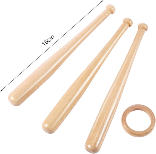 Baseball Ring Holder Stand - Natural Wood Finish - Bat Display Stand - Baseball Gift - Sports Decor - Wooden Display Rack - Ideal for Collectors & Enthusiasts - Perfect for Showrooms & Home Decor.