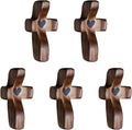 Black Cross Ornaments Set of 5 Wooden Cross Crafts Perfect Gift Idea