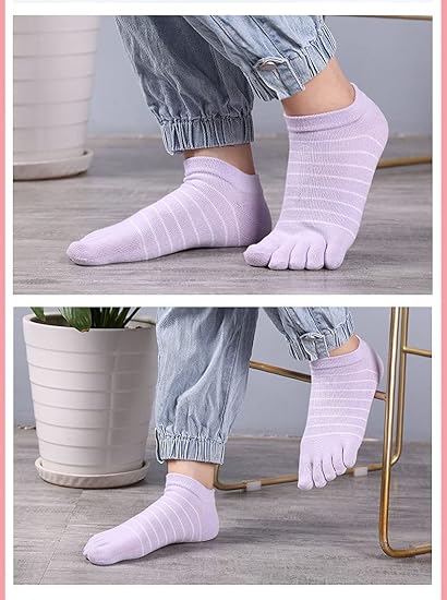 5 Pairs Women's Fun Sports Socks Size 35/41 for Exercise Walking Home Use.