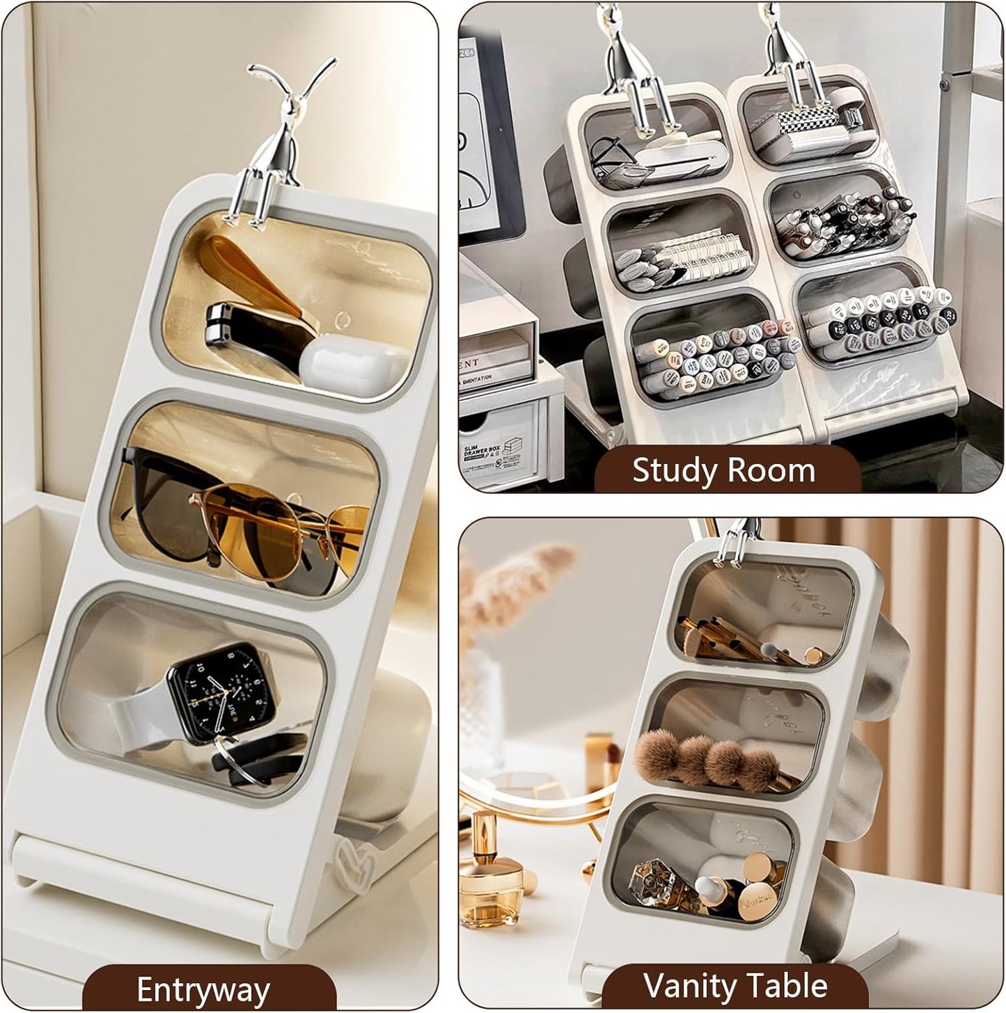 Slanted Design Coffee Capsule Holder 15.5x11.5x32CM Storage Organizer for Countertop Drawer Pantry