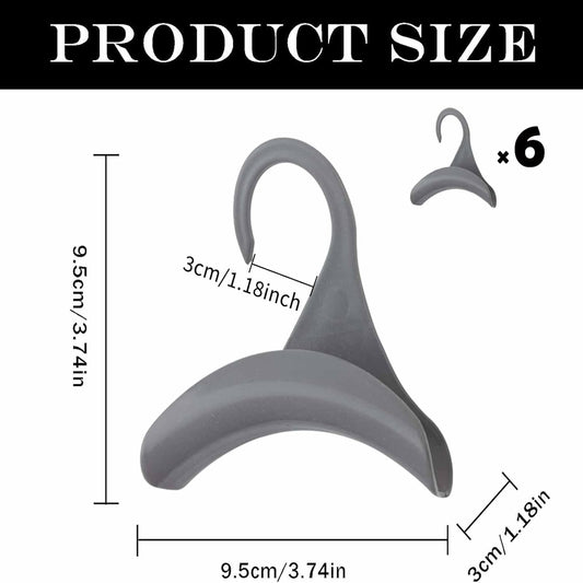 12 Pack Multi-functional Grey Clothes Hangers Space Saving Wardrobe Organisers