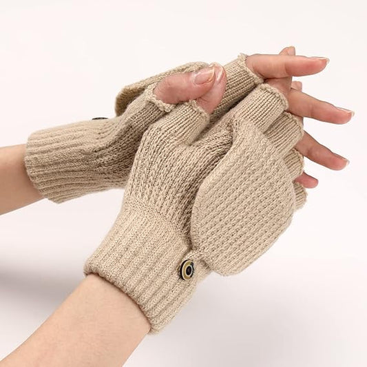 Women's Fingerless Gloves - 1 Pair - Warm Aprikot.