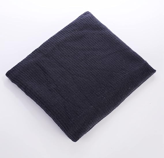 Winter Sports Fleece Scarf - Unisex Dark Grey Warm Neck Warmer for Cold Weather