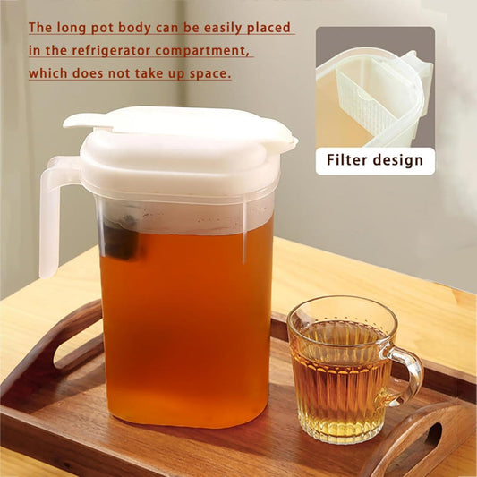 1800ml Transparent Plastic Water Jug with Lid - Large Capacity Drink Container