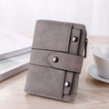 Women's Faux Leather Wallet Light Grey Coin Purse Card Holder.