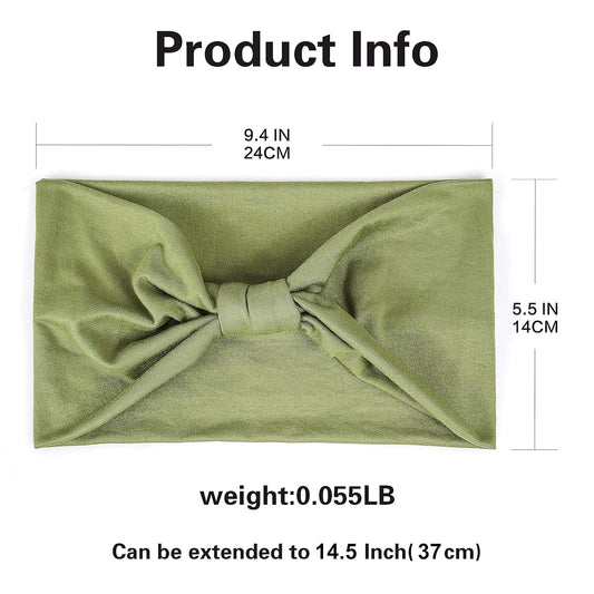 6 Pack Women's Sports Headbands Sweat Absorbent Elastic with Hair Ties for Yoga Fitness.