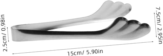 1 Piece Reusable Stainless Steel Food Clip Ice Salad Buffet Retro Angel Wing Design