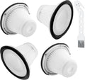 Replacement for BLACK & DECKER Hand Vacuum Filter compatible with VF200SP BDH2000SL/BDH1800S Vacs, Replace Part # 90543043-01, 4 * Black Decker vacuum filters, 1 Cleaning Brush By