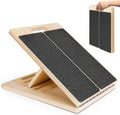 Portable Wooden Slant Board for Calf Stretching Squats Calf Stretcher Pilates Physical Therapy Equipment Adjustable Incline Board for Knees Ankle Heel Feet Leg.