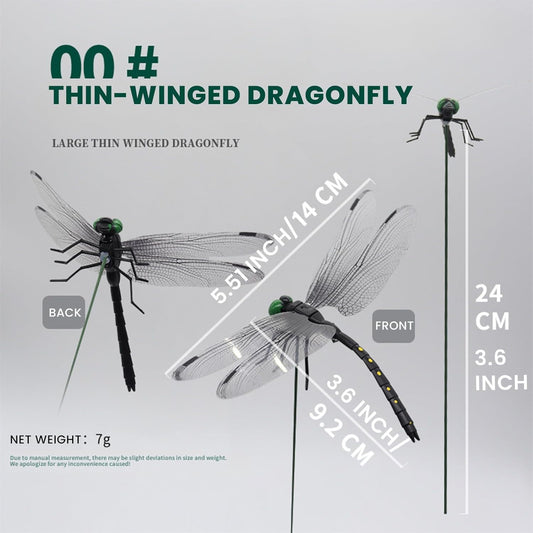 20 Pcs Dragon Fly Clips for Bugs Repellent, 3D Artificial Dragonfly Hat Clip, Dragonfly Garden Decor (20, Black*20 Pcs)
