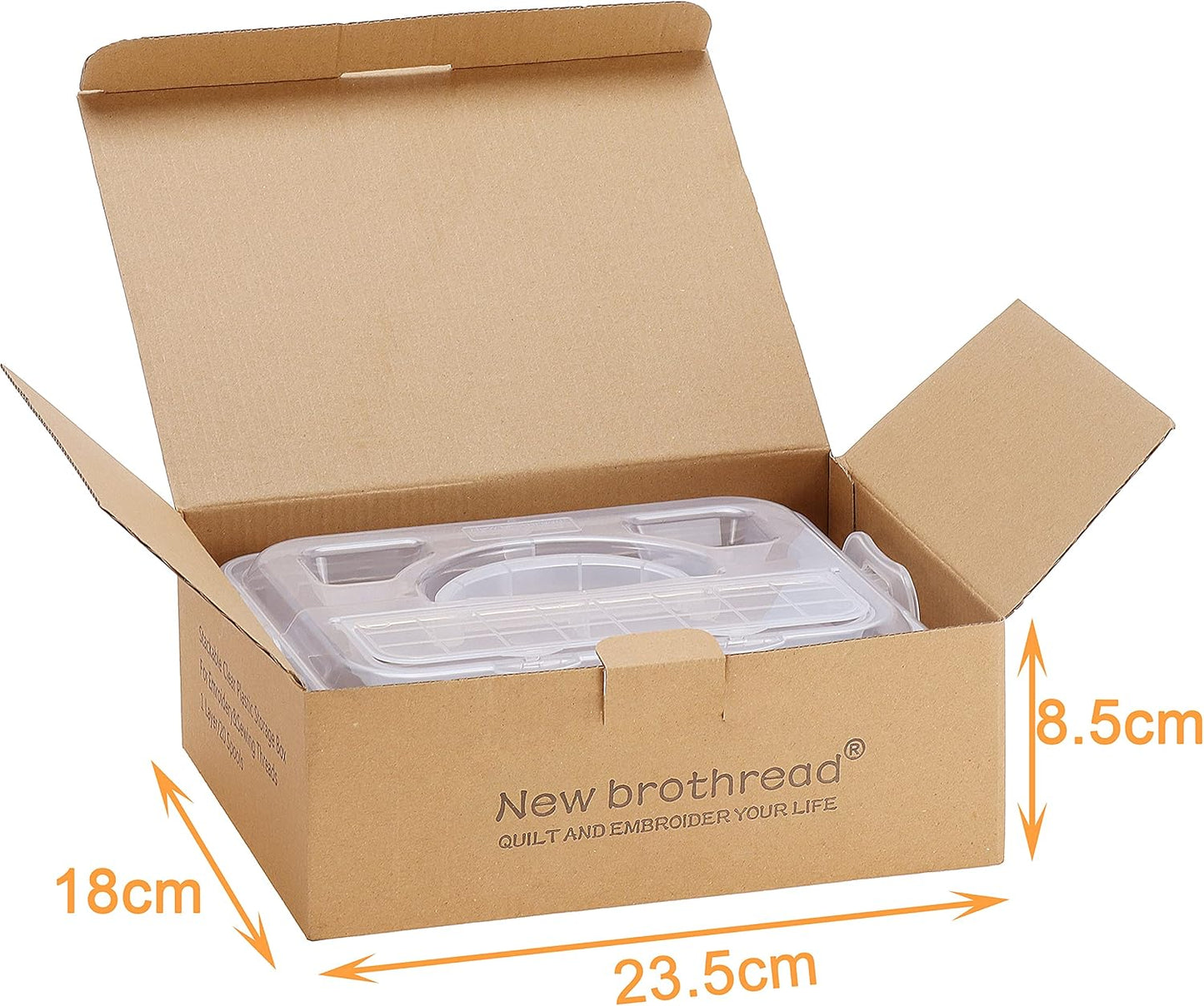 1 Layer Stackable Clear Storage Box/Organizer for Holding 20 Spools Home Embroidery & Sewing Thread (Spool Size Requirement: Height≤2.2"/5.6CM; Width≤1.69"/4.3CM)