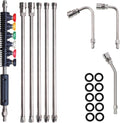 9 Pack Pressure Washer Extension Wand Upgrade Power Washer Lance with 6 Nozzle Tips, 30°,90°,120° Curved Rod, 1/4" Quick Connect, 4000 PSI