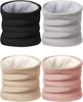 4 Pack Winter Neck Warmer Gaiter for Women Fleece Lined Thick Double Layer Knitted Warmer Neck for Cold Weather Men Sports Work