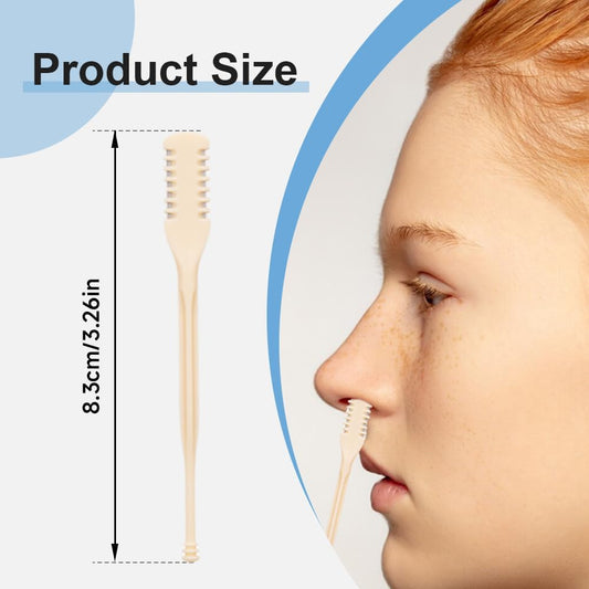 2 in 1 Nasal Hair Cutter, 2025 New Double Sided Nose Hair Knife Nostril Hair Remover Tool, Upgrade Manual 360° Rotating Nose Hair Trimmer with Ear Digger for Men, Women (Green X6)