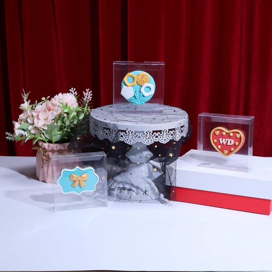 100Pcs Plastic Clear Single Treat Boxes with Full Window - 4x4x1.2inch, Dessert Box for Macarons, Donuts, Parties & Holidays