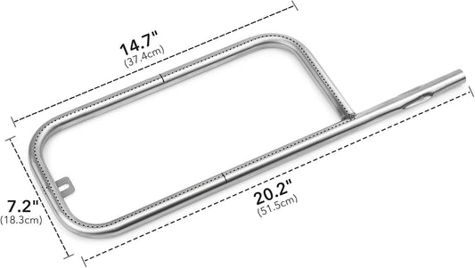 Stainless Steel Grill Burner Tube for Weber Q200 Q220 Q2000 Q2200 396000, 396001, 396002, 566002, 53060001, 54060001 - Grill Burner Tube Pipe Part for Weber 69956/60041/41862