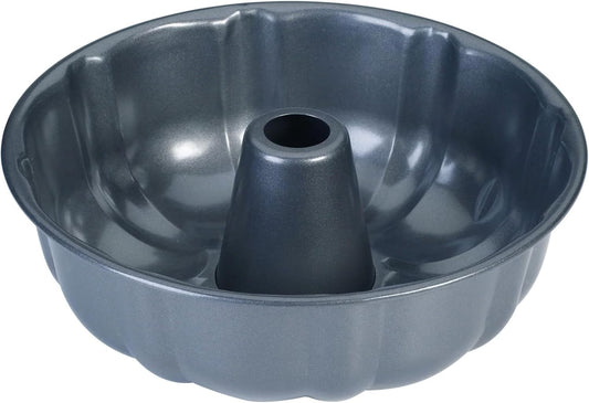 10-Inch Nonstick Cake Pan, Fluted Tube Pan for Pound Cakes, Muffins, Angel Food Cake, Coffee Cake, and More – Easy Release, Dishwasher Safe, Oven Safe, Heavy Duty