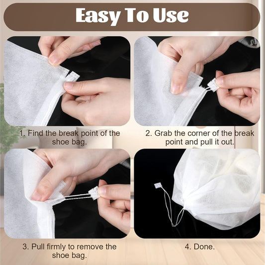 100Pcs Purse Dust Bags for Storage Drawstring Purse Covers Storage Bags for Dust and Storages 11in X 15in Breathable Non-woven Fabric Storages Pouch String Bag Travel Shoe Bag Handbag Covers.