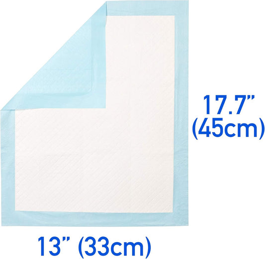 (100 Pads) Ultra Absorbency Pet Toilet Training Pads 18" x 13" Moisture Locking Technology Turns Liquid into Gel - Perfect for Rabbits and Guinea Pigs