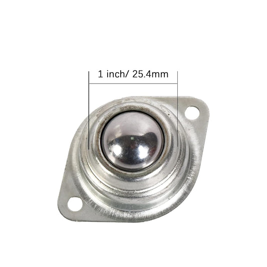 1â Rolling Ball Transfers 8 pcs, Universal Transfer Bearings of 400 Lbs Load Capacity, Two-Hole Flange Mounted Roller Bearings for Conveyor Transmission Furniture Wheelchair.