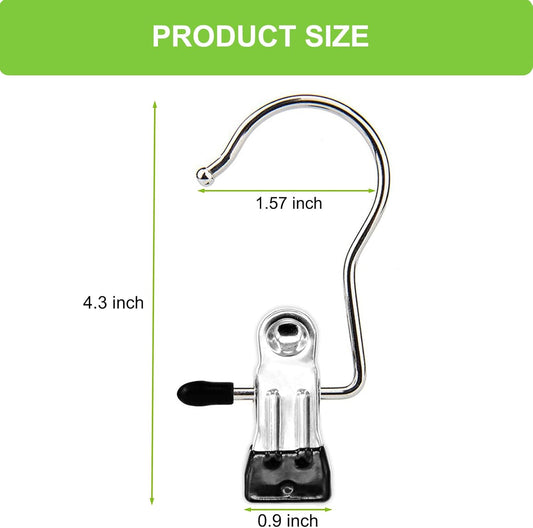 Laundry Hooks Hanging Clips Clothes Pins Closet Hanger Organizer + 2 Pack Carpenter Pencils Mechanical Pencils with 12 Refills