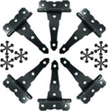 4 inch Strap Hinges - Heavy Duty, Rustproof, Classic Antique Shed Door Hinges (6, 4 inch)