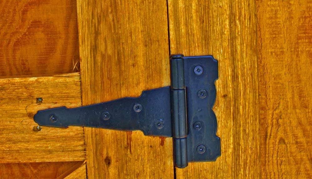 4 inch Strap Hinges - Heavy Duty, Rustproof, Classic Antique Shed Door Hinges (6, 4 inch)