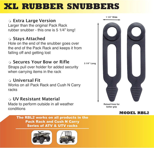 Extra Rubber Snubbers Straps for Pack Rack Series ATV Gun & Bow Rack - Model RBL2