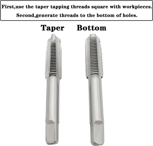 M10 X 1.5 Metric Hand Tap,1 Pair Threading Hand Tap Alloy Tool Steel Right Hand