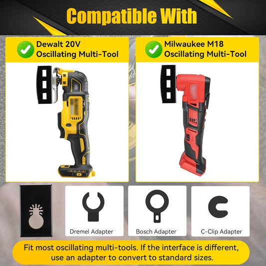 2 Pcs Square Slot Cutter, Drywall Outlet Cutter for Dewalt 20V & Milwaukee M18 Oscillating Multi-Tools, Hardened Steel Electrical Box Cutting Tool for Single Gang Wall Box, One-Step Cutting in Place