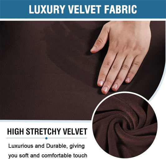 Gaming Chair Covers Slipcover Stretch Seat Chair Cover for Leather Computer Reclining Racing Ruffled Gamer Chair Protector Without Chair 2 piece,Brown