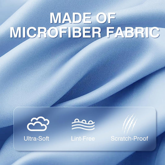 60-Pack Microfiber Cleaning Cloths for Glasses, 6x7 Inch Premium Lens Cleaning Cloth for Screens, Cameras, Eyeglasses, Cell Phone, LCD TV Screens,Black,Grey and Light Blue
