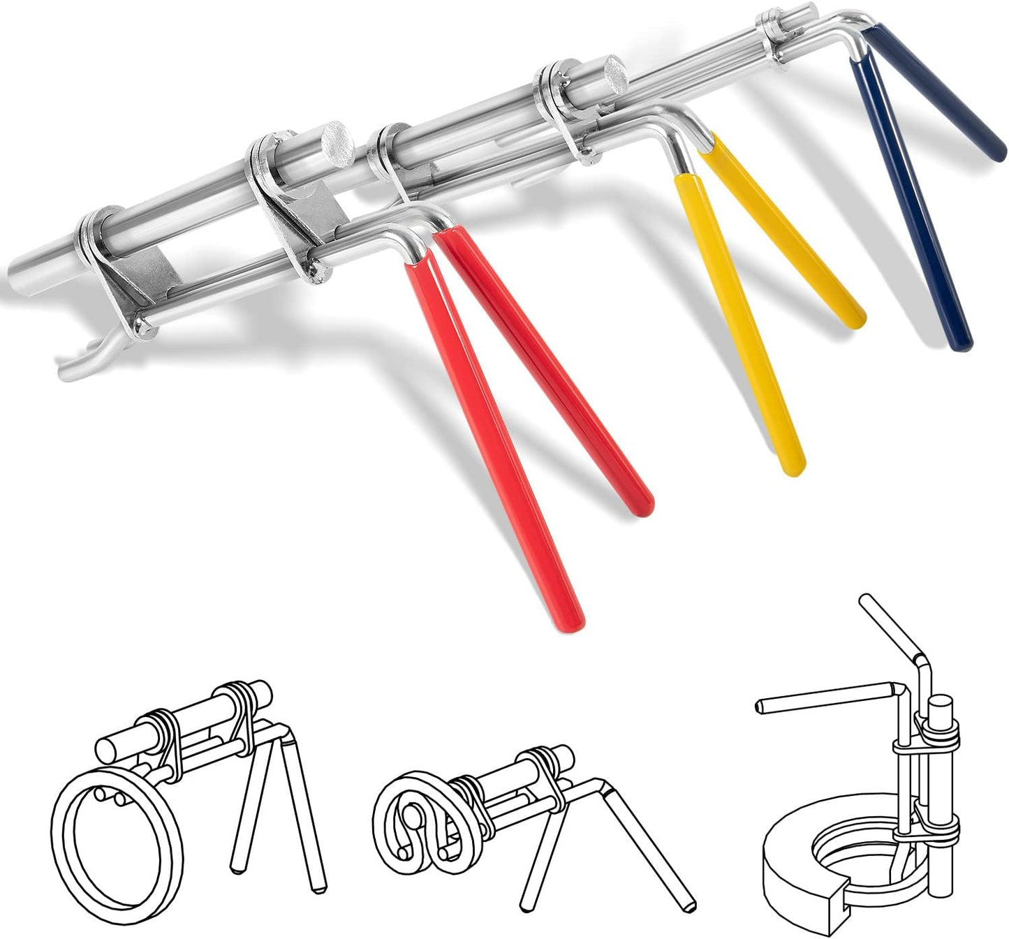 3 Pack Hydraulic Seal Installation Tools, Hydraulic Cylinder Piston Repair Seal Kit, U-Cup Rod Seal Installation Tool Kits Upgraded Seal Twistor Install Tool Set.
