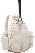 Tennis Bag, Quilted Tennis Sling Crossbody Backpack, Water Resistant Tennis Racket Bags for Women Men, Suitable for Pickleball Tennis Badminton.