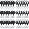 50 Pcs Heavy Duty Retractable Badge Reels Batch ID Badge Holder Retractable Clip Bulk Key Holder with Ring for Office Worker Employee, Doctor Nurse Gifts (Black)