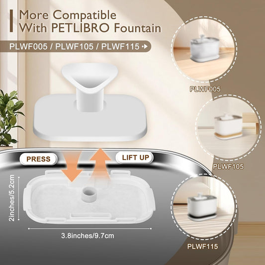 20 Packs Filter Replacement Compatible with Cat Water Fountain PLWF005/PLWF105/PLWF115/PLWF106/PLWF116/PLWF305, Upgrade Replacement Filters Fit Pet libro Water Fountain, Easy to Install