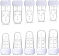10 Pcs Mallet Finger Splint, 5 Sizes Finger Support Brace Stabilizer Straightener Plastic Fingertip Protectors Arthritis Knuckle Immobilization for Thumb Pinky Middle Index Ring(Transparent).