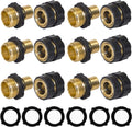 Garden Hose Quick Connector, 3/4 Inch Male and Female Garden Hose Fitting Quick Connector, 6 Set.
