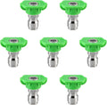 Pressure Washer Tips, 25 Degree Green Power Washer Nozzle Tips 7 Pack, 1/4 Inch Quick Connect, 4000 PSI