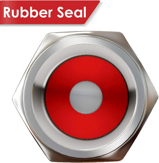 Tire Valve Caps (12 Pack) Heavy-Duty Stem Covers | Dust Proof, with O Rubber Seal | Hexagon Design | Outdoor, All-Weather, Leak-Proof Air Protection | Light-Weight Universal Aluminum Alloy (Silver)