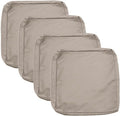 Patio Cushion Covers 24x24 Waterproof Outdoor Cushion Covers for Patio Furniture 4Pack Patio Cushion Slicovers Replacement Outdoor Seat Cushion Slip Cover for Wicker Chair, Tan