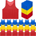 18 Pack Pinnies for Adults, Quick Dry Basketball Practice Jersey, Breathable Mesh Scrimmage Vest Youth Soccer Football Volleyball, 3 Colors