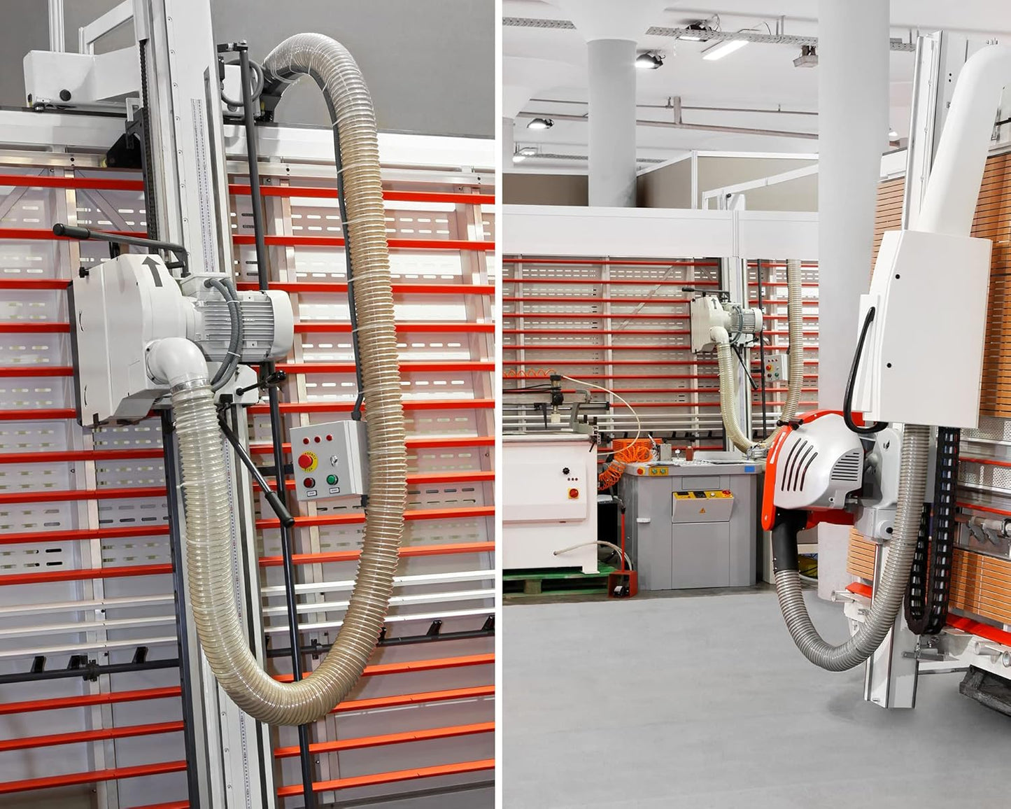 6 Inch, 10 ft Heavy PVC Dust Collection Hose, Flexible Clear Fume Hose with Stainless Steel Wire Coil and Clamp, Puncture Resistant Vacuum Fittings Collector Accessories