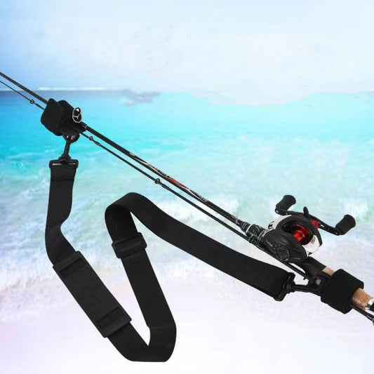 Fishing Rod Carry Strap,Sling Band Adjustable Shoulder Belt Tackle Holder,Nylon (2)