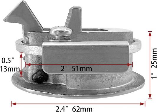 Boat Latches Stainless Steel 2", Latch Hatch Round Pull Marine Flush Locking Lift Handle Deck -