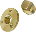 Boat Hull Drain Bronze Brass Garboard Plug w/Recepacle Flange 1/2"