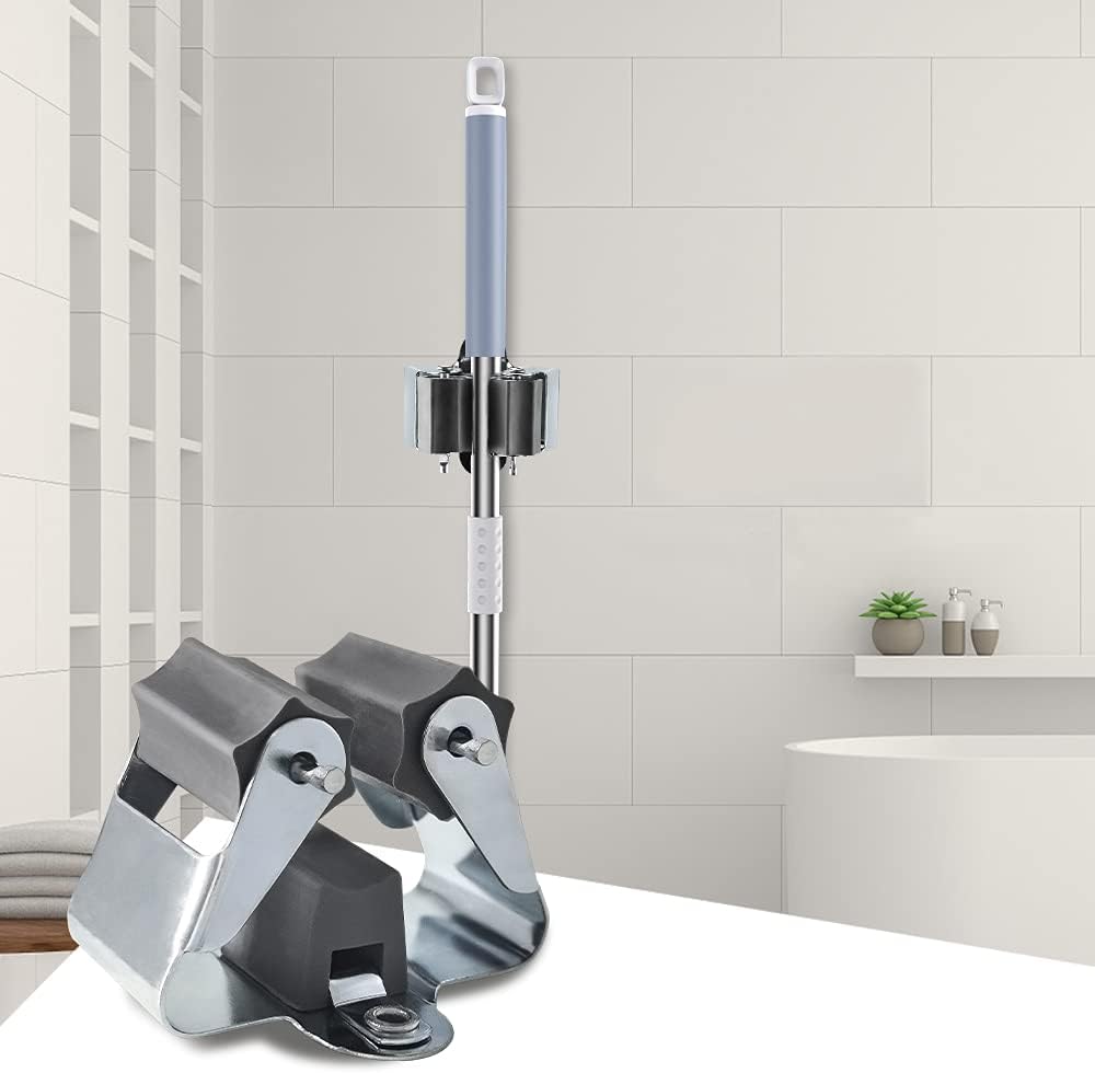 Petluno Broom Holder - Tool Holder Broom Wall Mount System Multi Wall Holder Mounting System Garden Tools Set Including Fixing Hardware (blue) grey 6